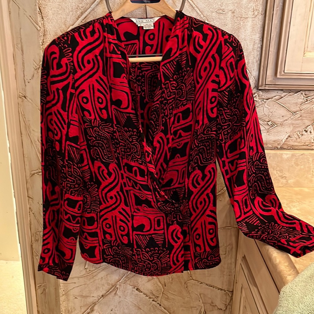 100% Silk Blouse.